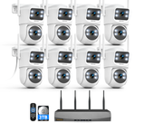 Load image into Gallery viewer, 2.5K 4MP 8-Camera Dual Lens PTZ Wireless Security Camera System – 355° Pan/Tilt, AI Auto Tracking, 2-Way Audio, Color Night Vision, WiFi-6 NVR Kit with 3TB HDD