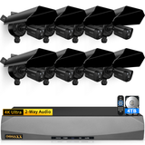Cargar imagen en el visor de la galería, 4K 8MP PoE Security Camera System-8Cams with 8CH NVR &amp; 4TB HDD (Metal accessories)