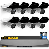 Cargar imagen en el visor de la galería, 4K White 8MP PoE Security Camera System-8Cams with 8CH NVR &amp; 4TB HDD (Metal accessories)