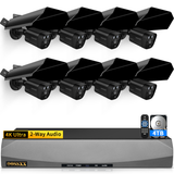 Cargar imagen en el visor de la galería, 4K 8MP PoE Security Camera System-8Cams with 8CH NVR &amp; 4TB HDD (Metal accessories)