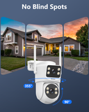 Cargar imagen en el visor de la galería, Cámara de seguridad para interiores OOSSXX 1080P con audio bidireccional y video, aplicación gratuita, cámara PTZ para niñera, cámaras inalámbricas inteligentes con comunicación bidireccional para videovigilancia doméstica.