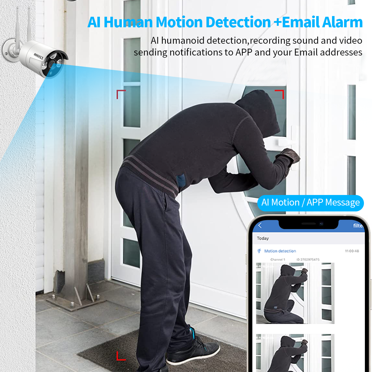 4pcs 3.0MP outdoors WiFi IP Cameras Kit Camera System – OOSSXX