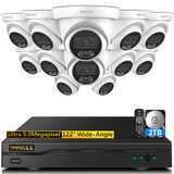 Load image into Gallery viewer, (5.0MP Definition Full HD) Wired Security Camera System Outdoor Dome Home Video Surveillance Cameras