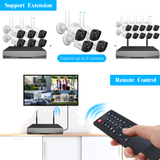 Load image into Gallery viewer, (5.0MP &amp; PIR Detection) 2-Way Audio, Dual Antennas Security Wireless Camera System 3K 5.0MP 1944P Wireless Surveillance Monitor NVR Kits, 6Pcs Outdoor WiFi Security Cameras