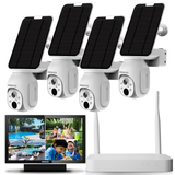 Load image into Gallery viewer, OOSSXX (PTZ Digital Zoom 100% Wire-Free) Wireless Solar Cameras 2-Way Audio, Solar Battery PIR Detection Outdoor Wireless Security Camera System Video Surveillance System