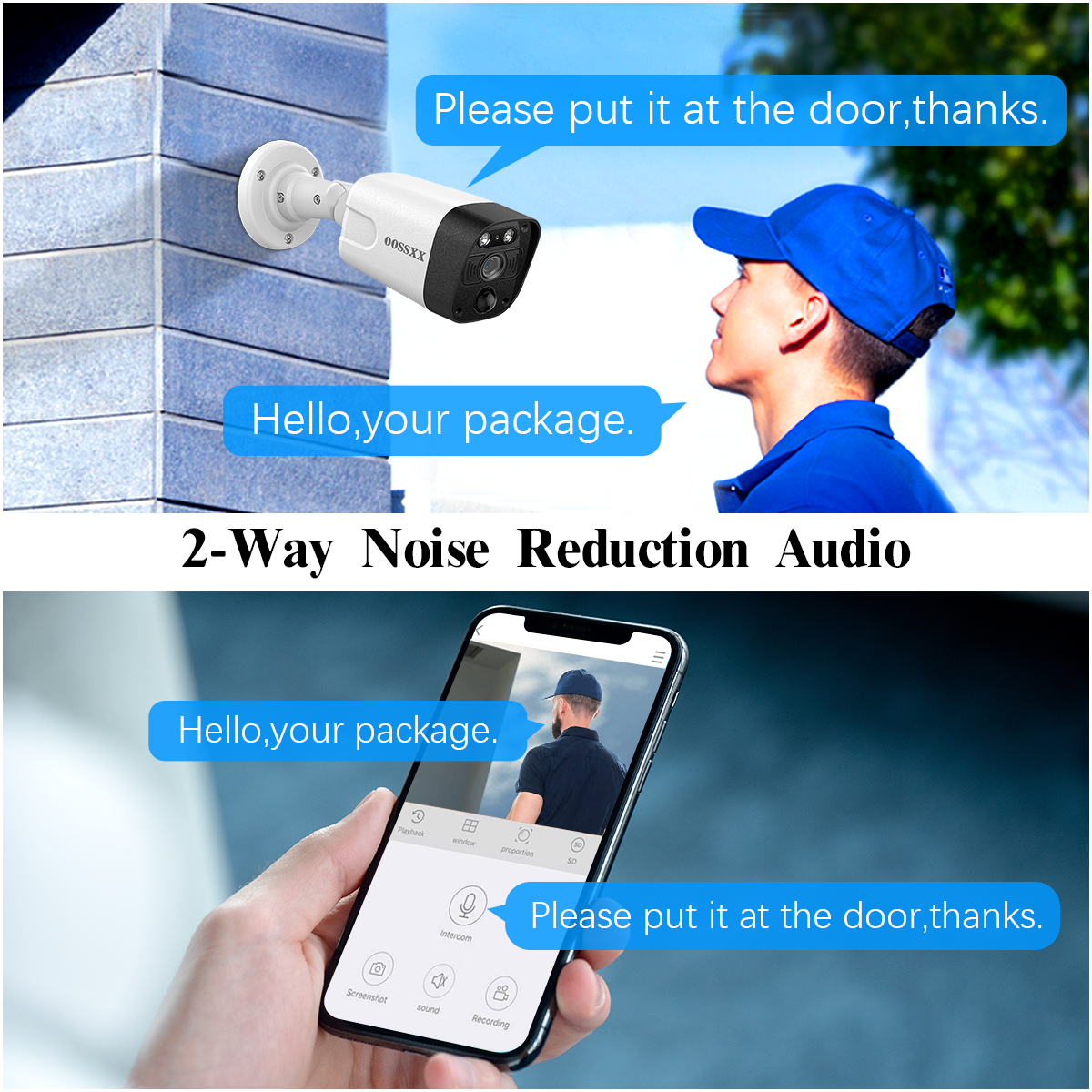 2-Way Audio PoE Outdoor Home Security Camera System – OOSSXX