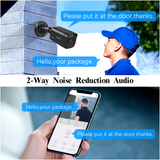 Load image into Gallery viewer, Black(4K/8.0 Megapixel &amp; 130° Ultra Wide-Angle) 2-Way Audio PoE Outdoor Home Security Camera System Wired Outdoor Video Surveillance IP Cameras System