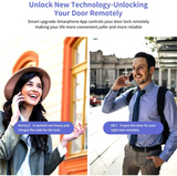 Load image into Gallery viewer, Smart Biometric Electronic Deadbolt, Keyless Entry Door Lock Front Door, Passcode, Touchscreen Keypad, Fingerprint, Card Bluetooth Door Lock, Support Wi-Fi Gateway &amp; Alexa