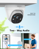Load image into Gallery viewer, OOSSXX 4K 130° Ultra Wide-Angle 2-Way Audio 8MP Wired Dome PoE IP Cameras for Home Security Outdoor Camera System DVR Kits, Smart PIR Detection,DVR Kits