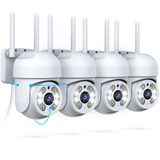Cargar imagen en el visor de la galería, 4 pack PTZ outdoor wireless security camera system