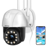 Load image into Gallery viewer, {5X Optical Zoom} PoE &amp; Wireless Two-Way Audio Security Camera Outdoor Wireless 3.0MP 1536P Pan Tilt Zoom WiFi Waterproof Security IP Camera, Wireless HD Home Video Surveillance Dome Camera
