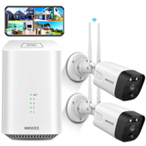 Load image into Gallery viewer, Dual Antennas 3K 5.0MP Wireless Surveillance Camera Station 2 Pcs Outdoor WiFi Security Cameras