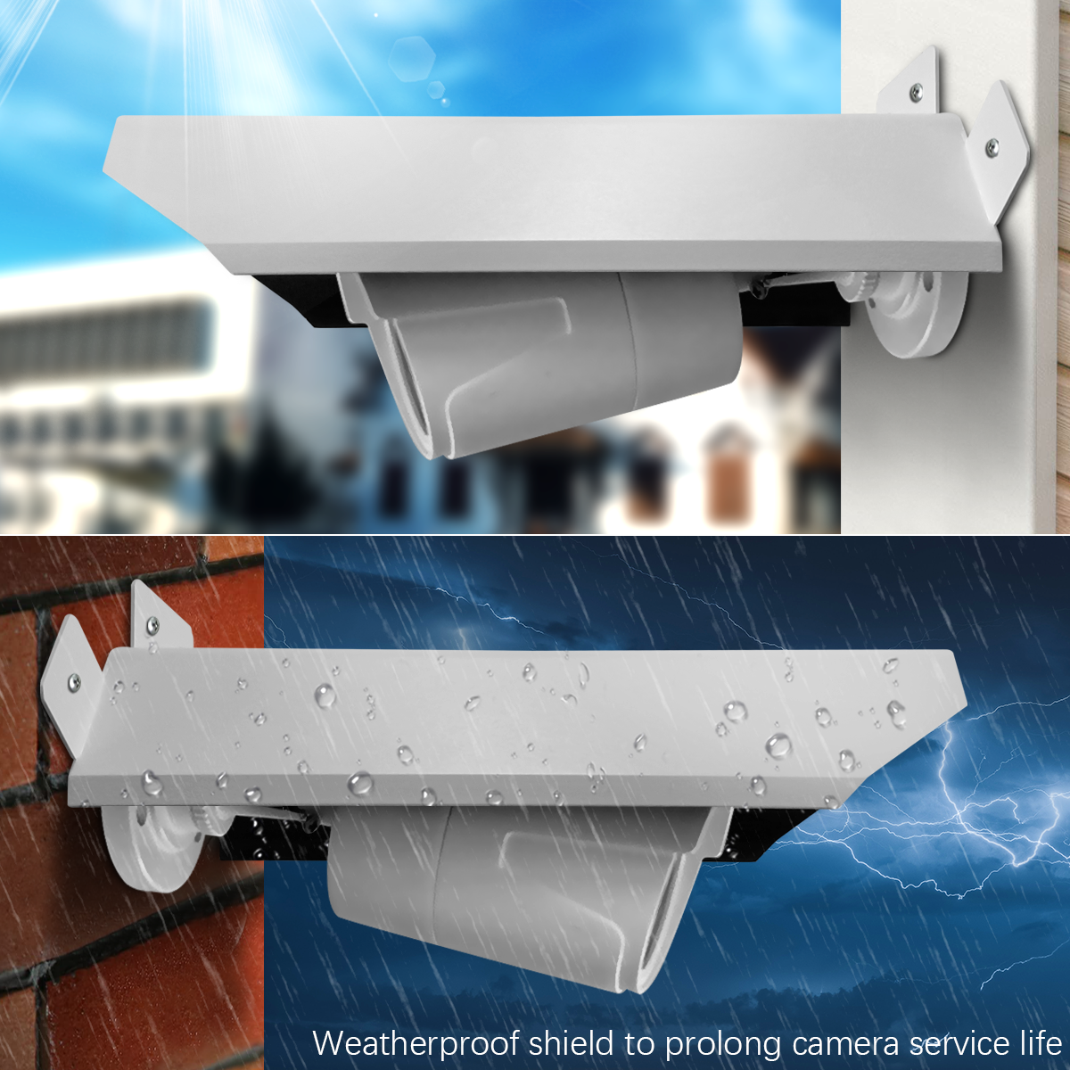 Camera Protector Poli Universal Security Camera Sun Rain Cover Shield, Protective Roof for D ...