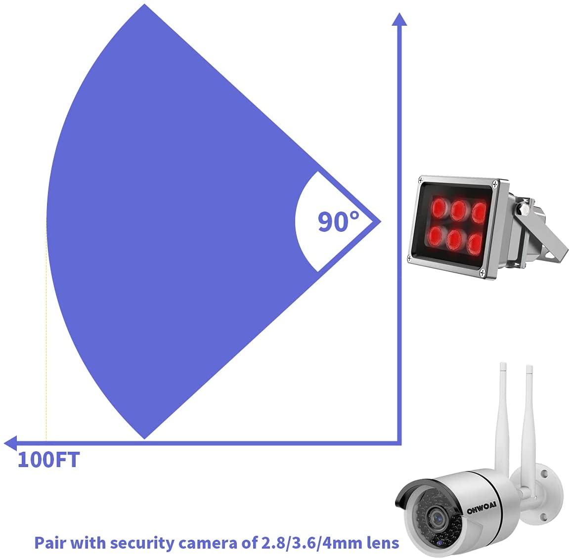 Infrared Illuminator Infrared Light Security Camera 850nm 6-LED IR