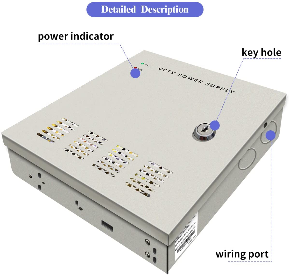 DC 12V 10A 18 Channel CCTV DC Distributed Power Box Supply Output – OOSSXX