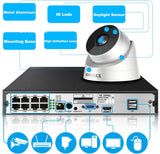 Laden Sie das Bild in den Galerie-Viewer, 4K / 8.0Megapixel 8CH PoE Video Surveillance Camera System H.265 4pcs 8MP PoE IP Security Cameras Outdoor with 8MP 8-Channel NVR 2TB HDD pre-Installed