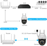 Load image into Gallery viewer, {5X Optical Zoom} PoE &amp; Wireless Two-Way Audio Security Camera Outdoor Wireless 3.0MP 1536P Pan Tilt Zoom WiFi Waterproof Security IP Camera, Wireless HD Home Video Surveillance Dome Camera