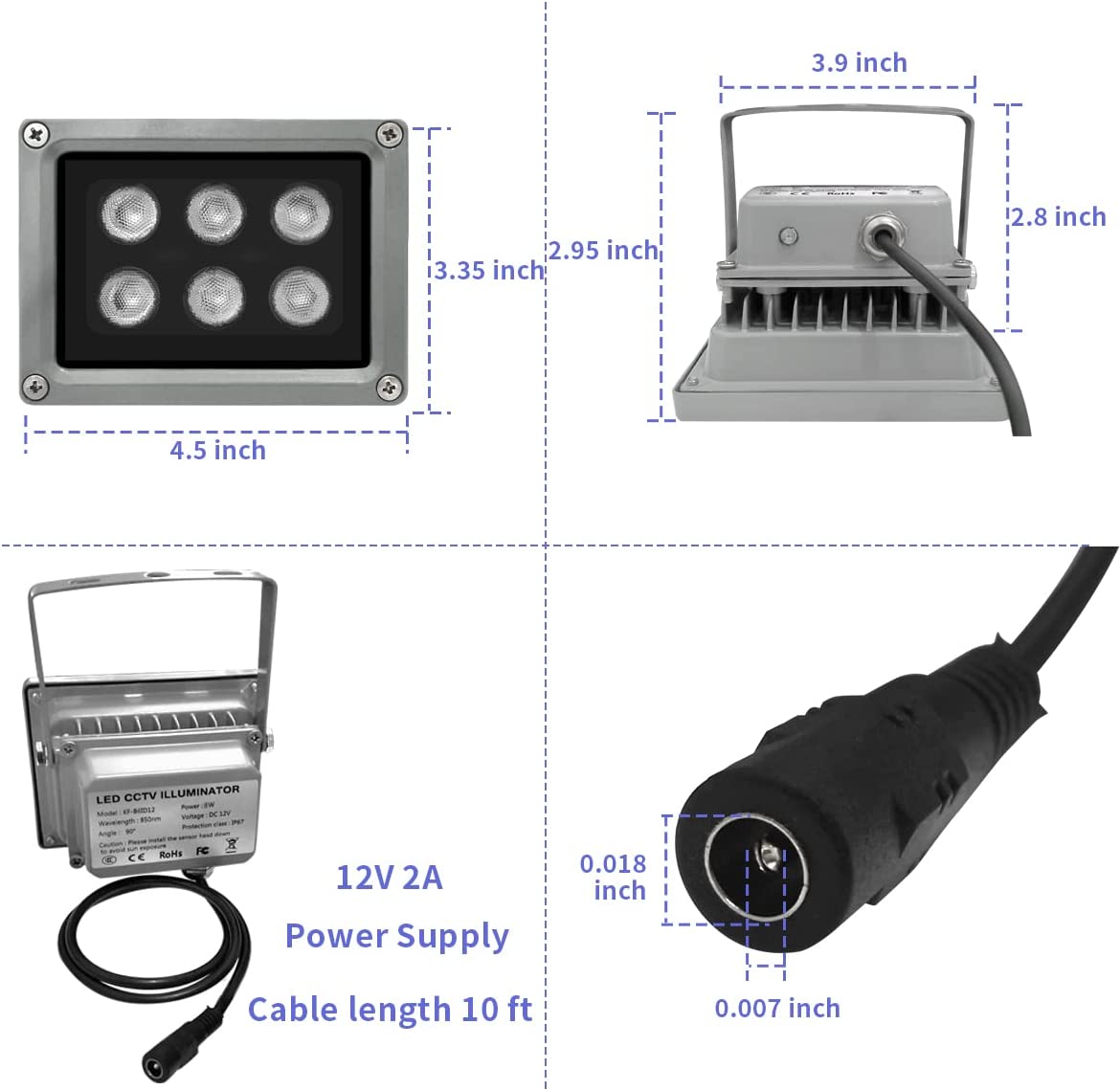 Videotechnik - Zubehör CCTV - Scheinwerfer / Beleuchtung - 850nm IR s