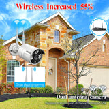 Load image into Gallery viewer, Wireless Waterproof Security Surveillance Camera System, 10ch HD NVR Recorder, 6 pcs 3.0MP outdoors WiFi IP Cameras Kit