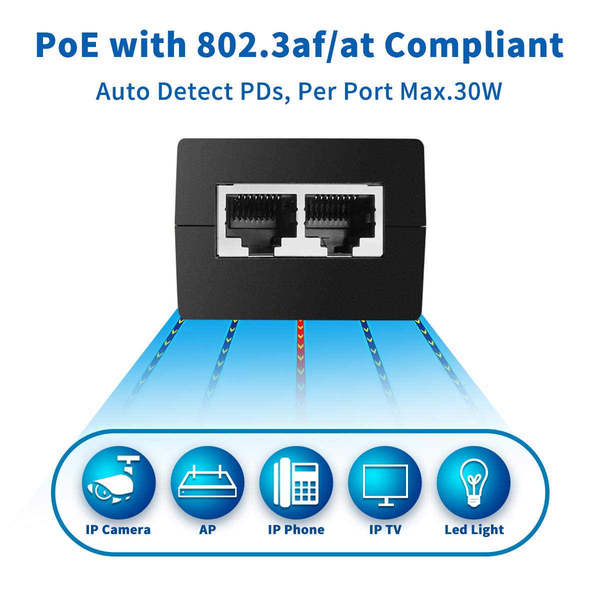 18Port POE Switch, 100Mbps PoE+/ 2 Gig Up-link Ports/ 1 Fiber SFP Port –  OOSSXX