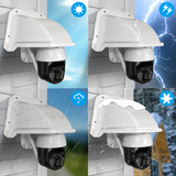 Laden Sie das Bild in den Galerie-Viewer, 4 Packs Universal Security Camera Sun Rain Cover Shield,  Protective Roof for Dome/Bullet Outdoor Camera